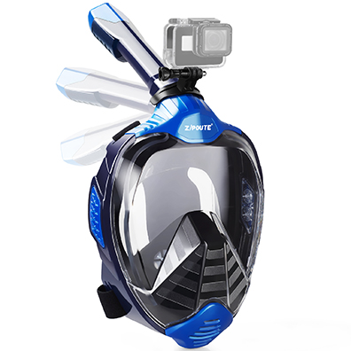 Zipoute Snorkel Mask Full Face,Blue